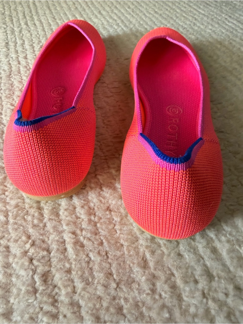Rothy's Neon Pink Knit Slip-On Flats , EUC - Picture 4 of 4